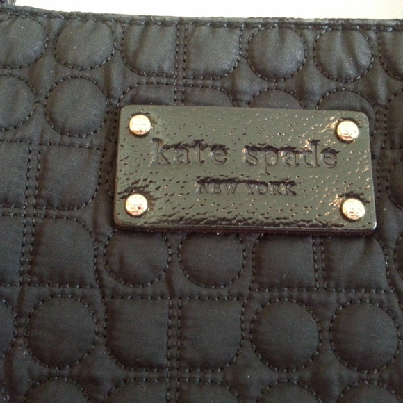 Kate Spade black quilted handbag/tote - 19.5" x 13 - Picture 2 of 6